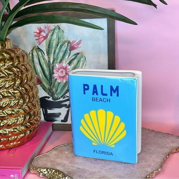 NWT Assouline Travel Book Inspired Ceramic Vase - Picture 1 of 3